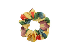 Load image into Gallery viewer, Camelia Beige Kimono Fabric Hair Tie, Vintage Fabric Scrunchies
