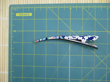 Load image into Gallery viewer, Floral Long Hair Clip, Upcycled Silk Kimono Hair Accessory
