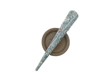 Load image into Gallery viewer, Floral Light Gray Blue Minimalist Hair Kimono Clip 130mm Long
