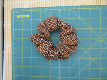 Load image into Gallery viewer, Brown Silk Kimono Scrunchies, Japanese Gift Hair Accessory
