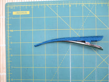 Load image into Gallery viewer, Rinzu Bright Blue Kimono Silk Fabric Long Clip Ship from USA 130mm
