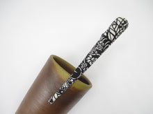 Load image into Gallery viewer, Black Kiribame Long Kimono Hair Clip, Alligator Metal Clip, Ship from USA
