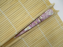 Load image into Gallery viewer, Kimono Hair Clip, Upcycled Hair Accessory, Minimalist Floral Elegant Purple

