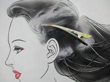 Load image into Gallery viewer, Elegant Recycled Vintage Kimono Fabric Covered 130mm Clip
