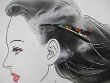 Load image into Gallery viewer, Colorful Floral Hair Claw, Kimono Alligator Clip, 130mm Ship from USA

