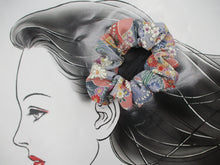 Load image into Gallery viewer, Pink Kimono Scrunchies, Silk Fabric Hair Tie Ship from USA Floral
