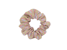 Load image into Gallery viewer, Silk Recycled Kimono Scrunchie, Ship from USA Upcycled Salmon Pink
