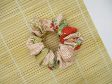Load image into Gallery viewer, Eco Friendly Upcycled Silk Kimono Vintage Fabric Scrunchies Ship from USA
