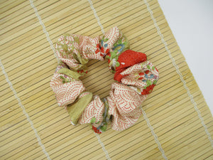 Eco Friendly Upcycled Silk Kimono Vintage Fabric Scrunchies Ship from USA