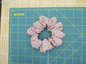 Silk Recycled Kimono Scrunchie, Ship from USA Upcycled Salmon Pink