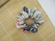 Load image into Gallery viewer, Floral Sleek Silk Kimono Scrunchies Upcycled Vintage Japanese Fabric
