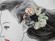 Load image into Gallery viewer, Floral Sleek Silk Kimono Scrunchies Upcycled Vintage Japanese Fabric
