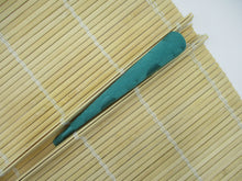 Load image into Gallery viewer, Japanese Kimono Long Alligator Clip, Ship from USA Turquoise Teal Blue
