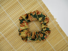 Load image into Gallery viewer, Silk Kimono Fabric, Japanese Vintage Fabric Scrunchy Ship from USA
