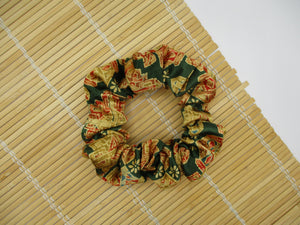 Silk Kimono Fabric, Japanese Vintage Fabric Scrunchy Ship from USA