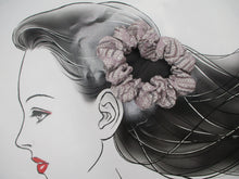 Load image into Gallery viewer, Minimalist Silk Kimono Japanese Fabric Scrunchies Light Purple Shibori

