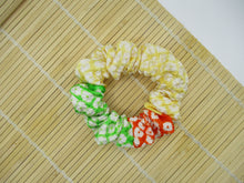 Load image into Gallery viewer, Vitamin Color Silk Kimono Scrunchies Green Yellow Orange
