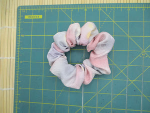 Pastel Pink Purple Kawaii Silk Kimono Scrunchies, Japanese Gift
