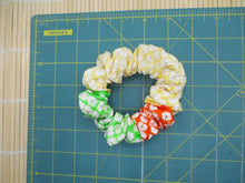Load image into Gallery viewer, Vitamin Color Silk Kimono Scrunchies Green Yellow Orange
