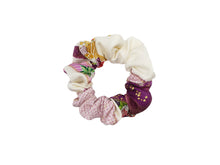 Load image into Gallery viewer, Purple Elegant Kimono Fabric Hair Tie, Vintage Fabric Scrunchies
