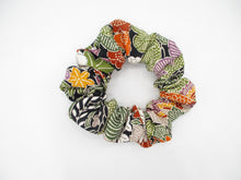 Load image into Gallery viewer, Floral Eco Friendly Silk Kimono Scrunchies Elegant Upcycled
