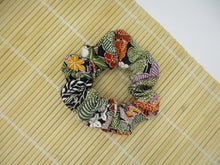 Load image into Gallery viewer, Floral Eco Friendly Silk Kimono Scrunchies Elegant Upcycled

