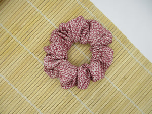 Purple Shibori Silk Kimono Fabric Scrunchies, Ship from USA