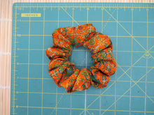 Load image into Gallery viewer, Brown Silk Kimono Scrunchies, Ship from USA Upcycled Vintage Fabric
