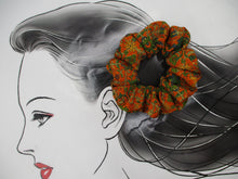 Load image into Gallery viewer, Brown Silk Kimono Scrunchies, Ship from USA Upcycled Vintage Fabric
