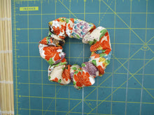 Load image into Gallery viewer, Salmon Pink Elegant Silk Kimono Upcycled Scrunchies, Ship from USA
