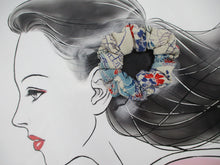 Load image into Gallery viewer, Chirimen Japanese Vintage Silk Kimono Scrunchies
