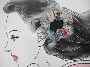 Chirimen Japanese Vintage Silk Kimono Scrunchies