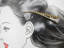 Load image into Gallery viewer, Japanese Silk Kimono Big Hair Clip, Japanese Brown Simple
