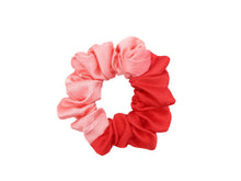 Load image into Gallery viewer, Silk Kimono Scrunchies, Japanese Fabric Hair Tie Red X Pink
