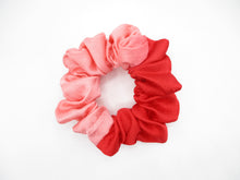 Load image into Gallery viewer, Silk Kimono Scrunchies, Japanese Fabric Hair Tie Red X Pink
