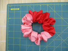 Load image into Gallery viewer, Silk Kimono Scrunchies, Japanese Fabric Hair Tie Red X Pink

