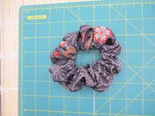 Load image into Gallery viewer, Wabi Sabi Purple Silk Kimono Scrunchies Ship from USA Japanese Upcycled
