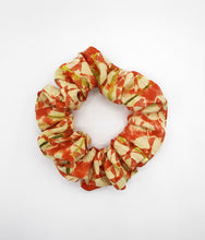 Load image into Gallery viewer, Silk Recycled Kimono Scrunchie, Ship from USA Upcycled Salmon Pink Beige
