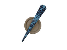 Load image into Gallery viewer, Blue Japanese Silk Kimono Fabric Covered Alligator Kimono Hair Clip
