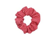 Load image into Gallery viewer, Red Shibori Silk Kimono Scrunchies, Japanese Gift
