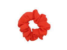 Load image into Gallery viewer, Silk Kimono Scrunchies, Japanese Fabric Hair Tie Red Orange
