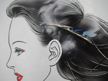 Load image into Gallery viewer, Pink Purple Blue Vintage Silk Kimono Silk Kimono Hair Clip, Ship from USA
