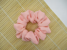 Load image into Gallery viewer, Light Pink Hakkake Kimono Scrunchies, Floral Statement Japanese Fabric
