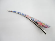 Load image into Gallery viewer, Japanese Silk Kimono Big Hair Clip, Long Fabric Covered Kimono Clip
