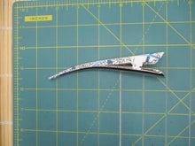 Load image into Gallery viewer, Blue White Floral Japanese Silk Kimono Hair Clip, Ship from USA
