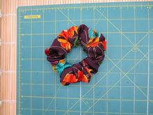 Load image into Gallery viewer, Silk Kimono Scrunchie Ship from USA Japanese Gift Idea Brown
