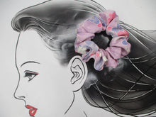 Load image into Gallery viewer, Silk Kimono Fabric, Japanese Vintage Fabric Scrunchy Ship from USA
