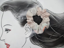 Load image into Gallery viewer, Light Pink Silk Kimono Simple Scrunchies, Upcycle Handmade
