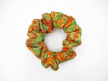 Load image into Gallery viewer, Orange Silk Kimono Scrunchies, Ship from USA Japanese Gift Idea
