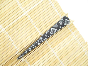 Kimono Hair Clip, Ship from USA Simple Minimalist Long Grayish Blue Clip 5 1/8 inches
